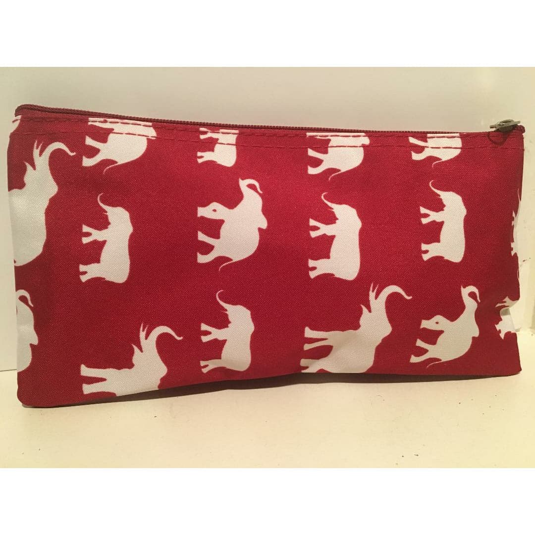 Delta Sigma Theta Inspired: Red Elephant Cosmetic Bag