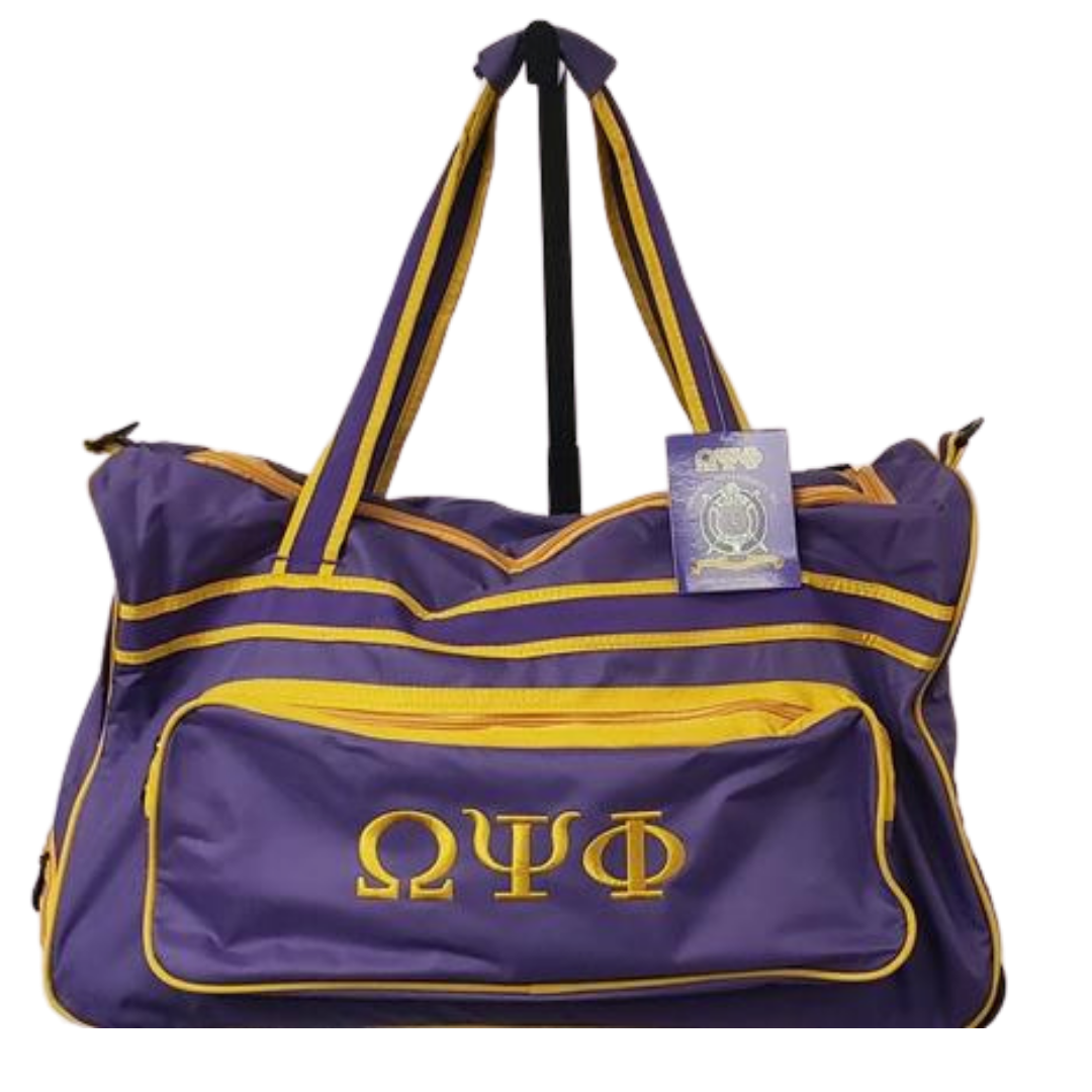 Omega Psi Phi Duffel Trolley Bag Greekstylez