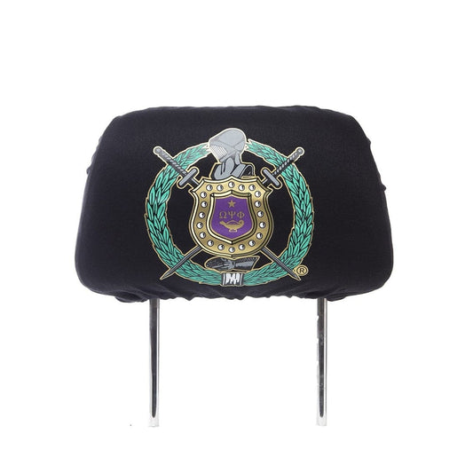 Omega Psi Phi Black Headrest