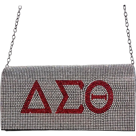 Delta Sigma Theta Rhinestone Clutch Bag