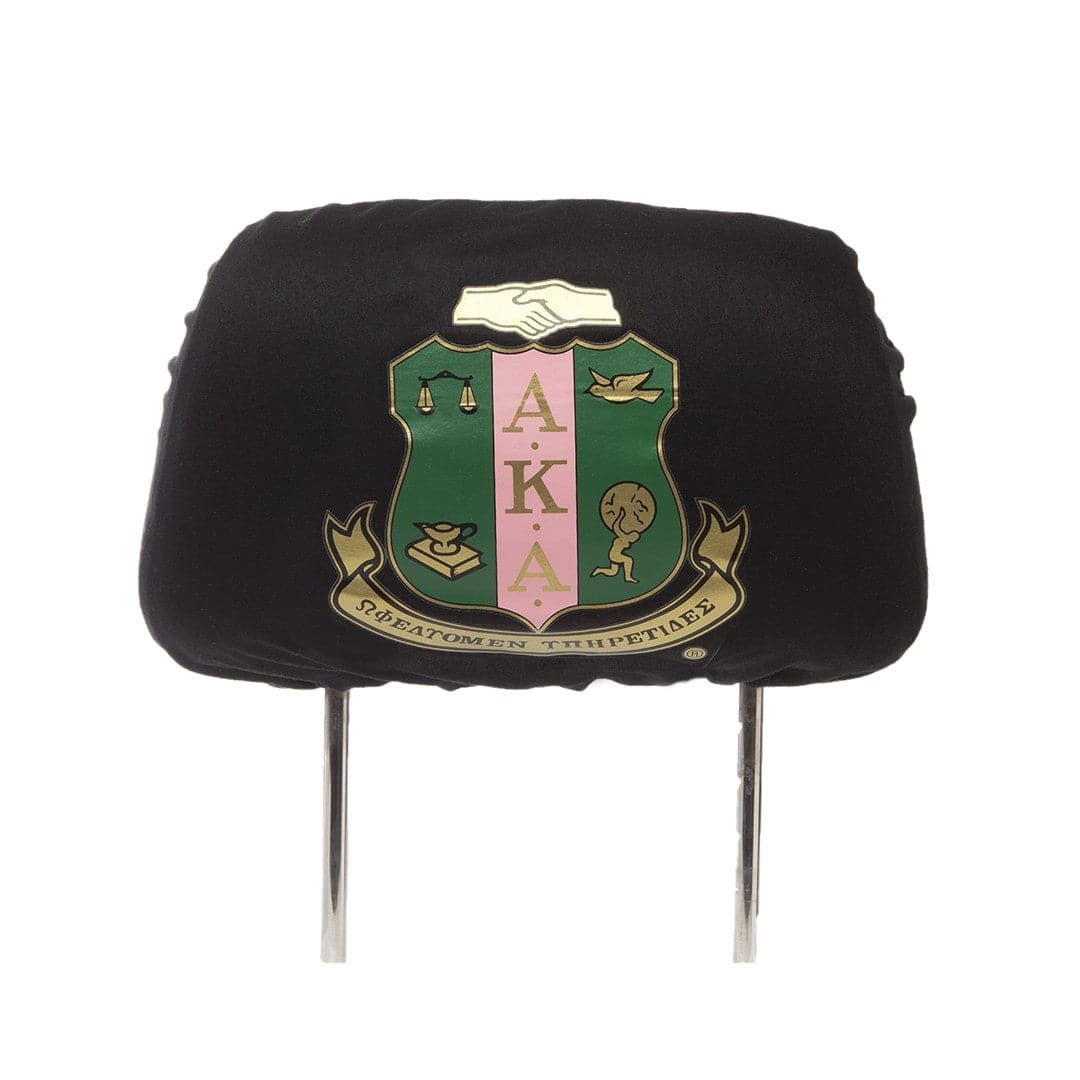 Alpha Kappa Alpha Black Car Seat Headrest Cover