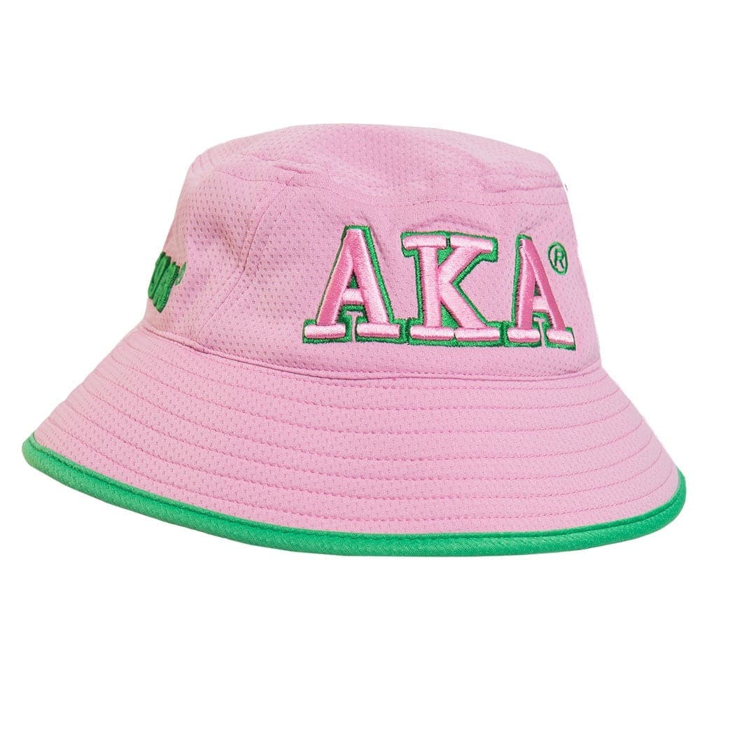 Alpha Kappa Alpha  Pink & Green Bucket Hat