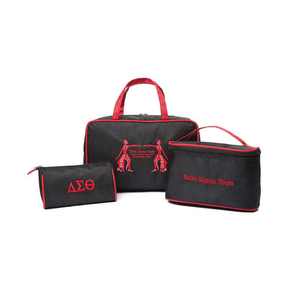 Delta Sigma Theta  3 Piece Cosmetic Case