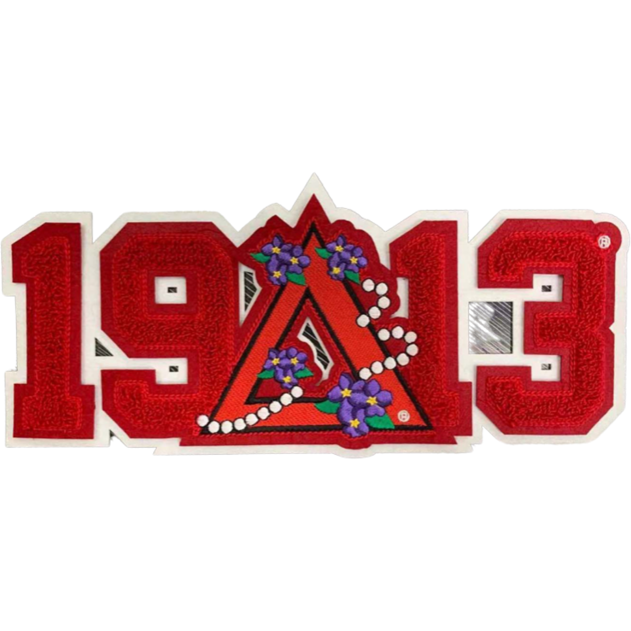 Delta Sigma Theta 1913  Pyramid African Violet Chenille  Patch