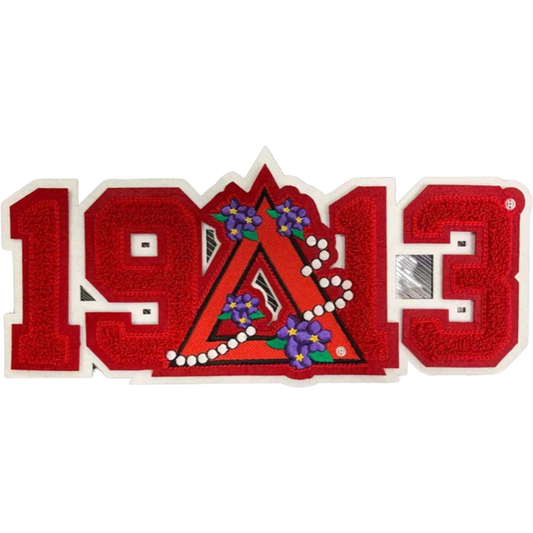 Delta Sigma Theta 1913  Pyramid African Violet Chenille  Patch