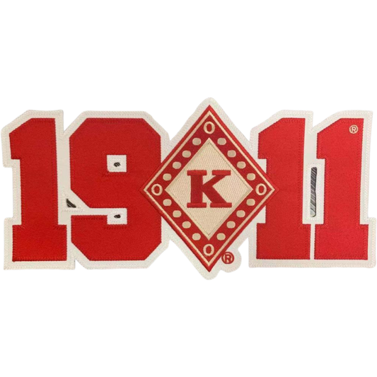 Kappa Alpha Psi Crimson & Cream Diamond K Twill Patch