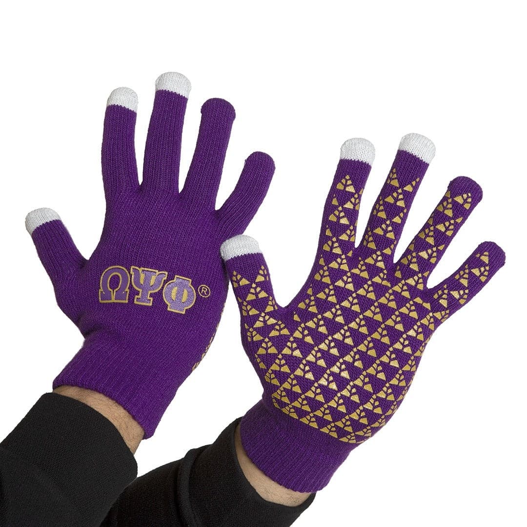 Omega Psi Phi  Knit Texting Gloves
