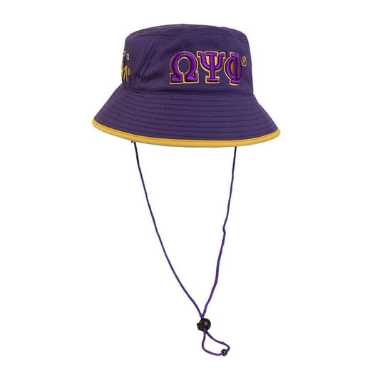 Omega Psi  Phi  Bucket Hat with Adjustable Draw Cord