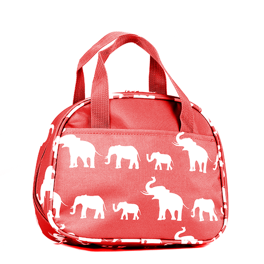 Delta Sigma Theta Inspired: Red & White Elephant Lunch Bag
