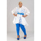 Belted Hi-Low Long Sleeve  Sheer Top